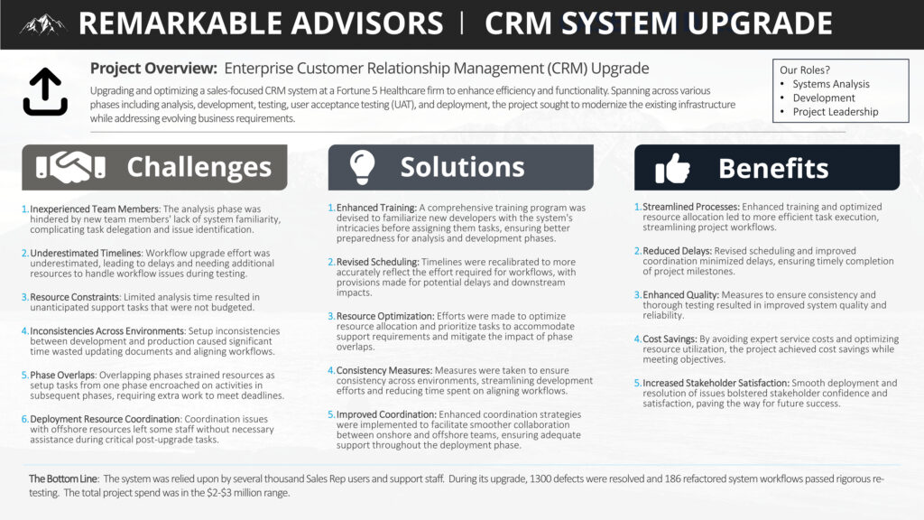 Remarkable Advisors Case Studies Slides - 02 - CRM System Upgrade